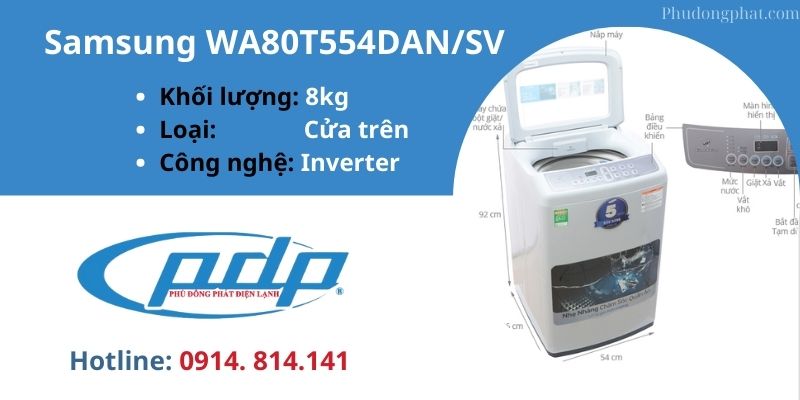 Samsung WA80T554DAN/SV