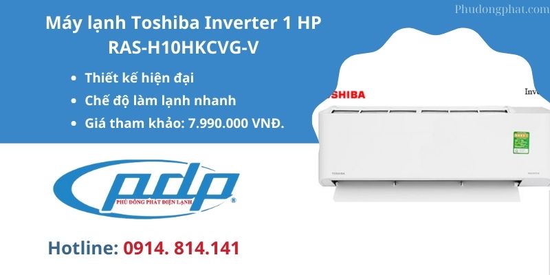 Máy lạnh Toshiba Inverter 1 HP RAS-H10HKCVG-V