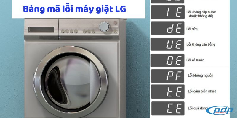 Bảng mã lỗi máy gịặt LG và cách khắc phục