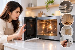 Lò vi sóng phát tia lửa: Nguyên nhân và cách xử lý