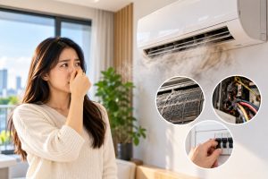 Máy lạnh có mùi khét: Phân biệt và xử lý an toàn