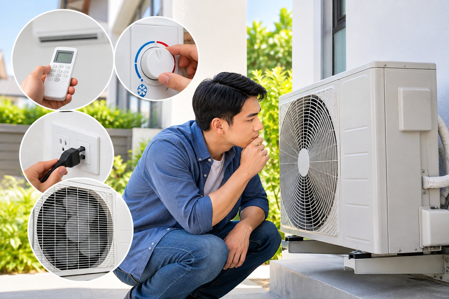 Ảnh minh hoạ: Dàn nóng máy lạnh không chạy: Kiểm tra an toàn