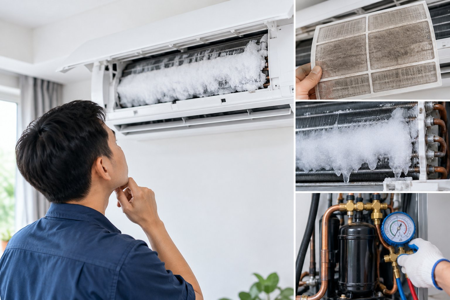 Ảnh minh hoạ: Máy lạnh đóng tuyết dàn lạnh: Nguyên nhân và xử lý