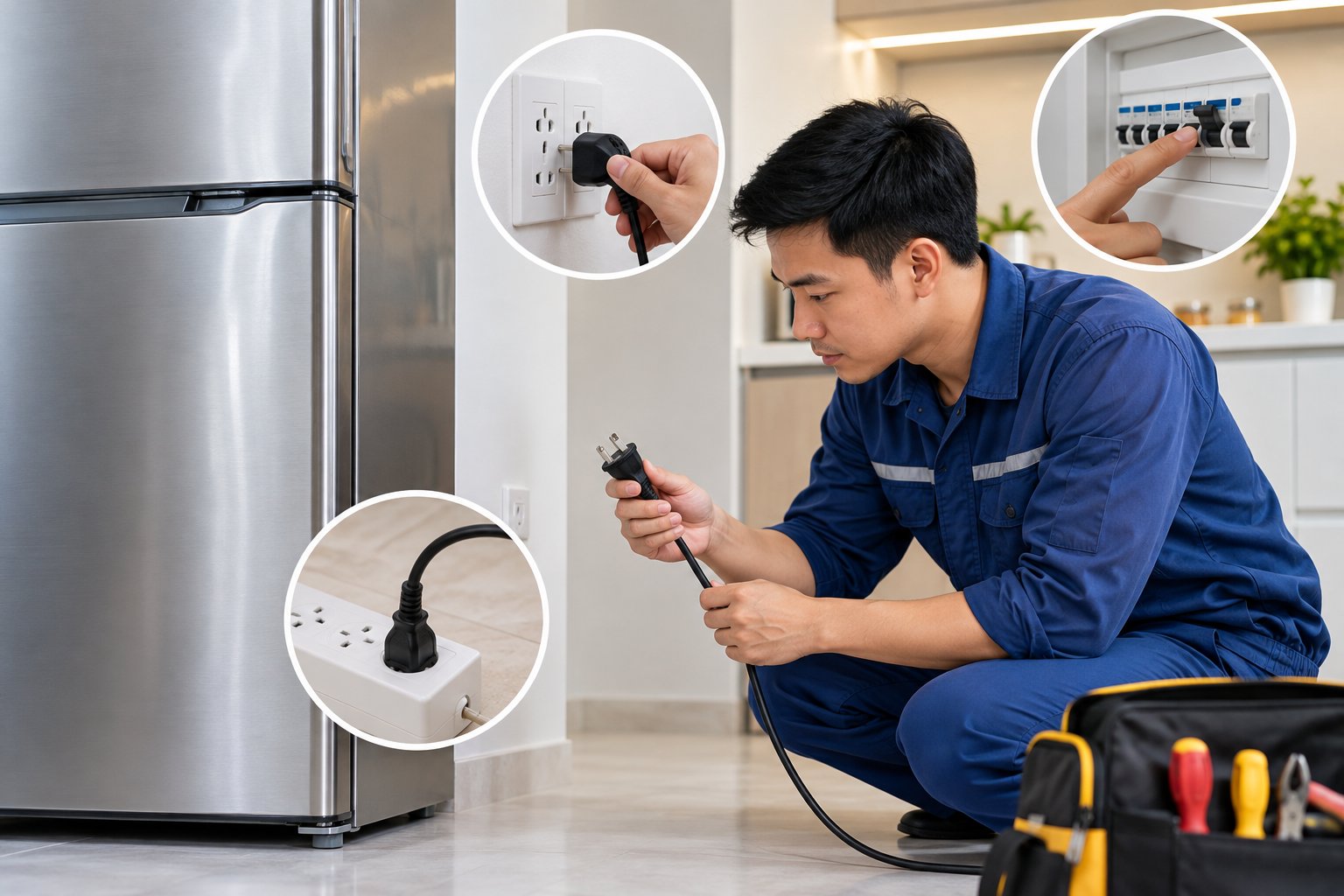 Tủ lạnh không vào điện: Cách kiểm tra an toàn 1 Ảnh minh hoạ: Tủ lạnh không vào điện: Cách kiểm tra an toàn