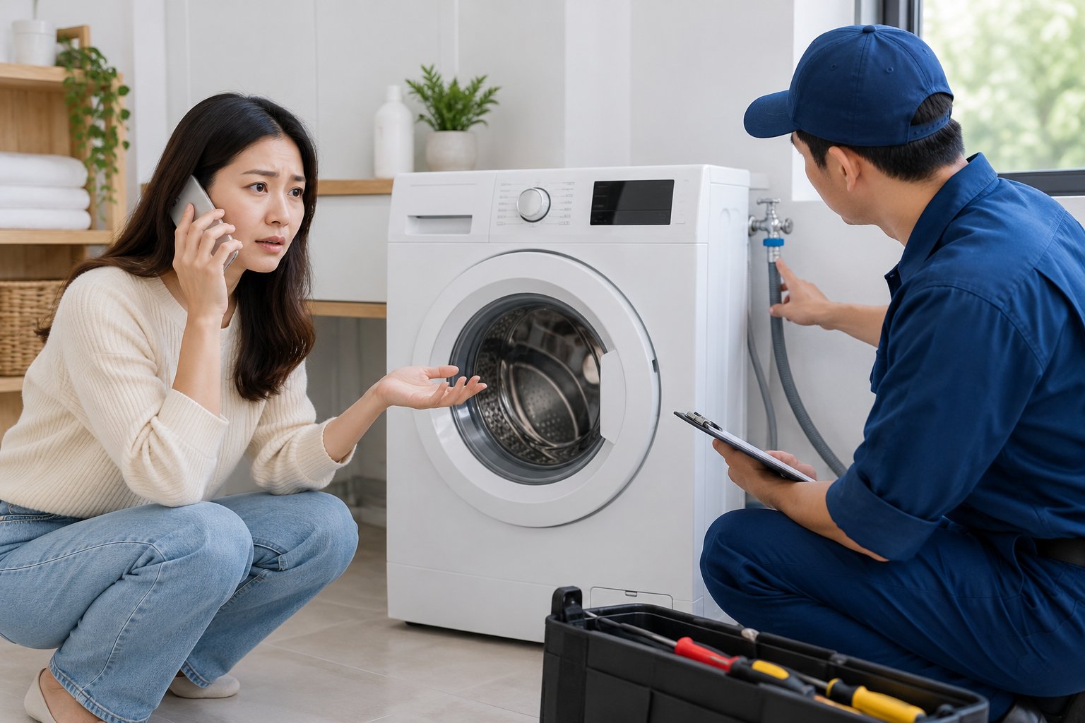 Ảnh minh hoạ: Máy giặt không cấp nước: 7 bước kiểm tra an toàn