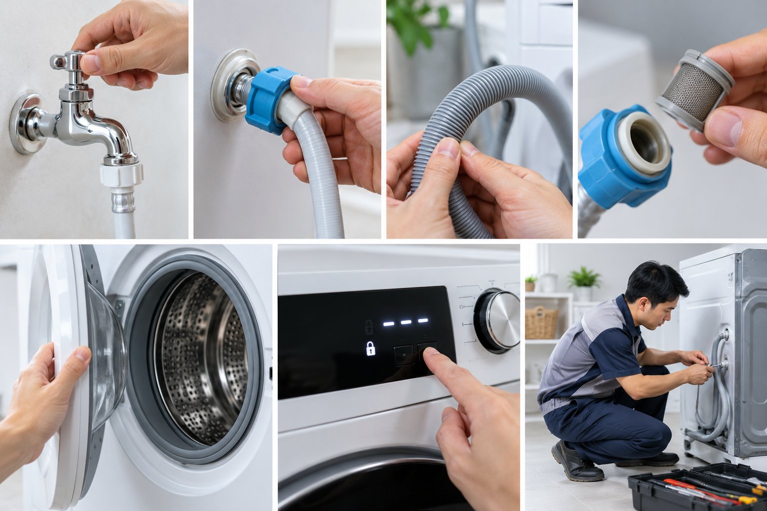 Ảnh minh hoạ: Máy giặt không cấp nước: 7 bước kiểm tra an toàn