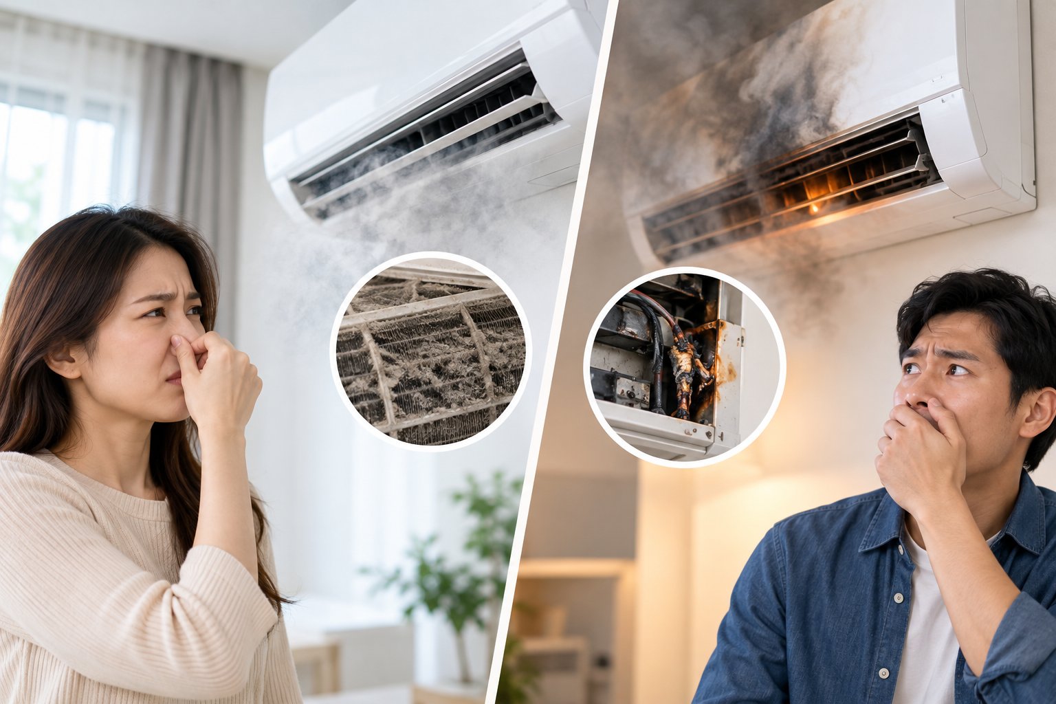 Ảnh minh hoạ: Máy lạnh có mùi khét: Phân biệt và xử lý an toàn