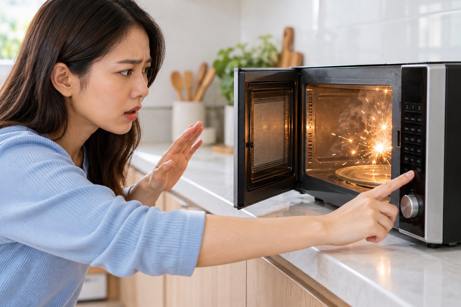 Lò vi sóng phát tia lửa: Nguyên nhân và cách xử lý 1 Ảnh minh hoạ: Lò vi sóng phát tia lửa: Nguyên nhân và cách xử lý