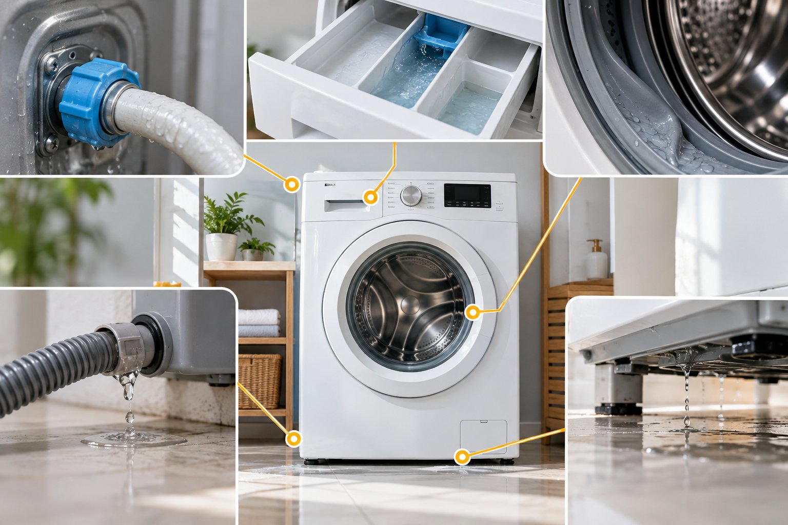 Ảnh minh hoạ: Máy giặt bị rò nước: Cách tìm vị trí và xử lý
